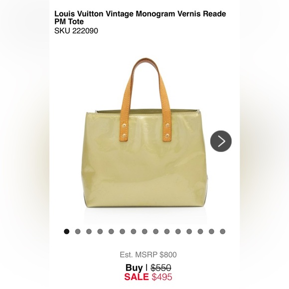 Louis Vuitton Monogram Vernis Reade PM Tote - Picture 11 of 13